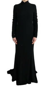 Dolce & Gabbana Black Stretch Long Gown Sheath Dress -   -  Dolce & Gabbana.
